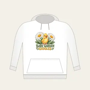 BABY GARDEN GIGGLES Hoodie in white