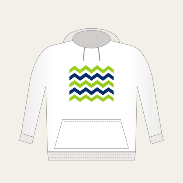 Product image Lime and Navy Zigzag Bands Hoodie