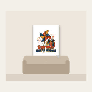 BIRTHDAY WISHFUL WINDMILL Fleece Blanket in white