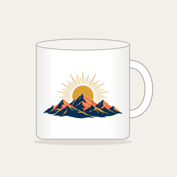 Product image Mountain Range with a Golden Sunrise Disc Mug