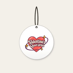 Valentine's Quiet Orbit Ceramic Ornament in white