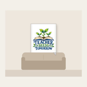 TEACHER SEEDS TOMORROW Fleece Blanket in white