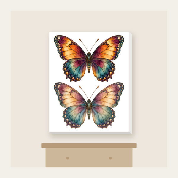 Product image Amber Plum Watercolor Butterfly Canvas Print
