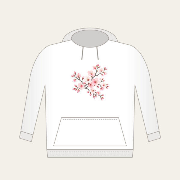 Product image Cherry Blossom Branches on Grey Hoodie