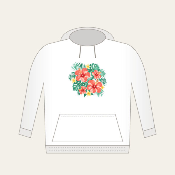 Product image Coral Hibiscus Palm Sorbet Pattern Hoodie
