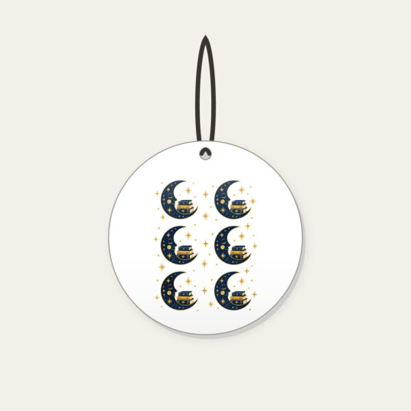 Product image Crescent Moon with a Stack of Books Ceramic Ornament