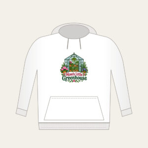 Mom's Little Greenhouse Hoodie in white