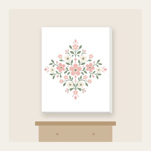 Product image Tiny Blooms and Diamonds in Blush Canvas Print