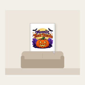 Moonlit Treat Parade Fleece Blanket in white