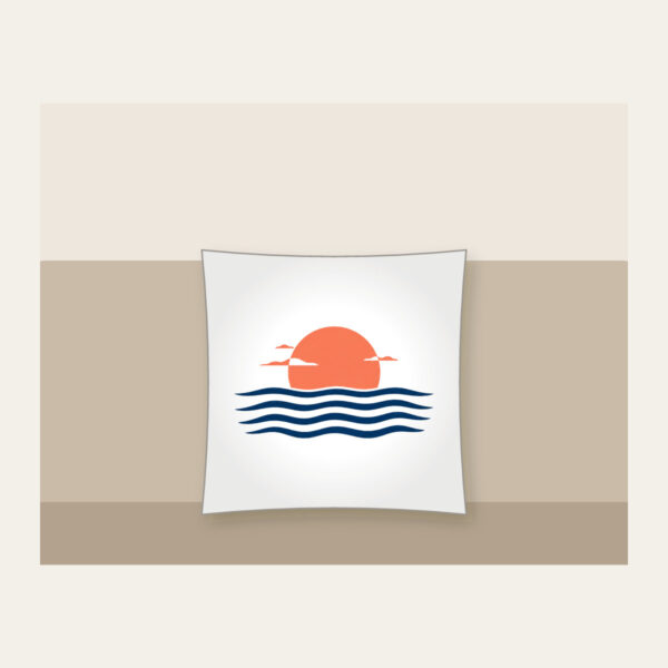 Product image Rising Sun over a Navy Horizon Pillow
