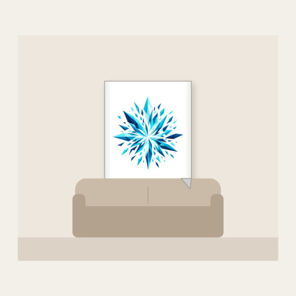 Product image Aqua Shards Bursting into Navy Fleece Blanket