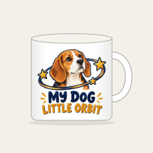 MY DOG LITTLE ORBIT Mug in white