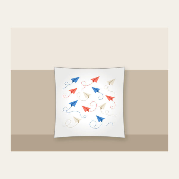 Product image Paper Planes on Dotted Trails Pillow