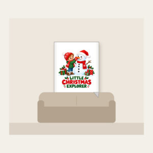 Little Christmas Explorer Fleece Blanket in white