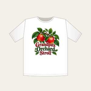 Grandpa's Orchard Stroll T-Shirt in white
