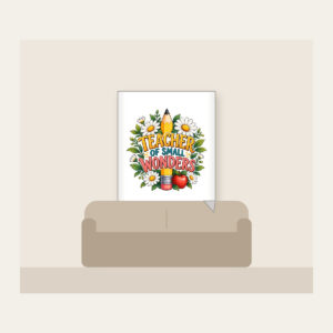 TEACHER OF SMALL WONDERS Fleece Blanket in white