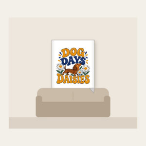 DOG DAYS DAISIES Fleece Blanket in white