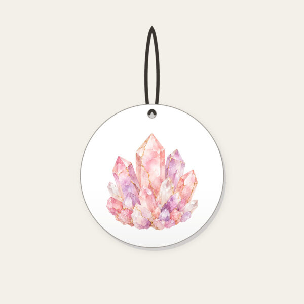 Product image Rose Quartz Crystal Pattern Ceramic Ornament