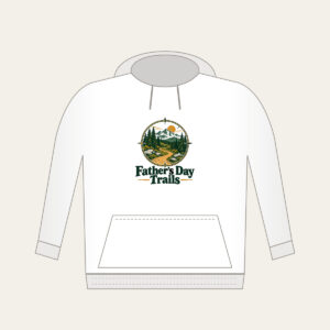 Father's Day Trails Hoodie in white