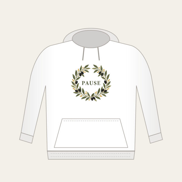 Product image Olive Branch Wreath with PAUSE Hoodie