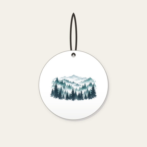 Product image Pine Rows Fading into Mist Ceramic Ornament
