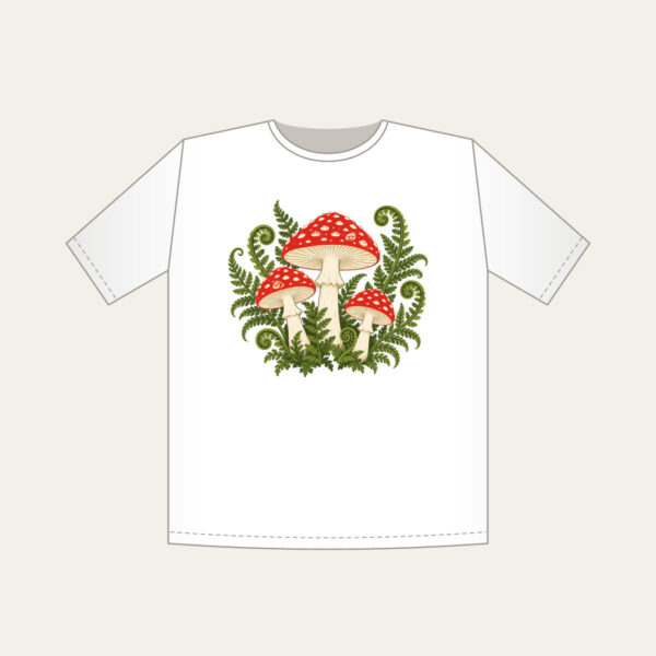 Product image Red Toadstool Trio with Curling Ferns T-Shirt