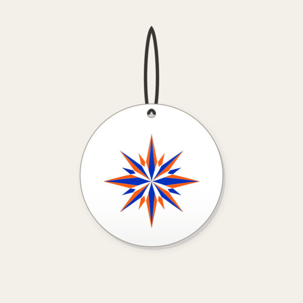 Product image Cobalt Starburst Pattern Ceramic Ornament