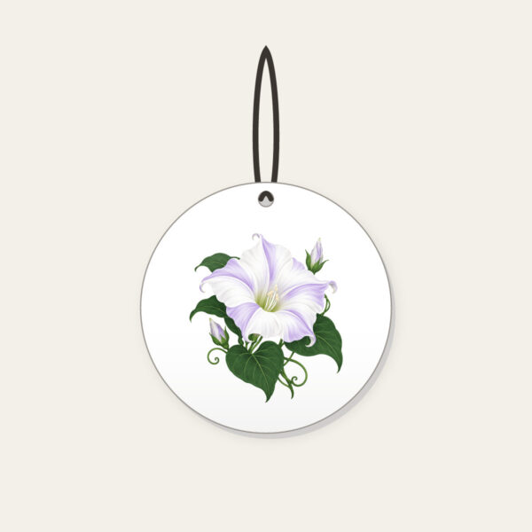 Product image Moonflower on Deep Green Ceramic Ornament