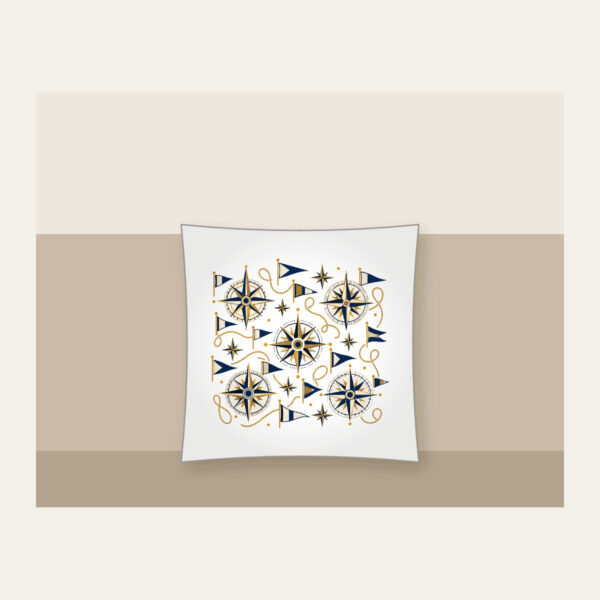 Product image Compass Roses and Pennants Pillow
