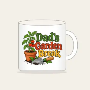 Dad's Garden Break Mug in white