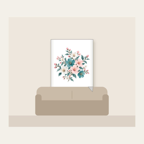 Product image Teal Blossom Scatter Fleece Blanket