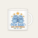 NEW BABY SOFT BEGINNINGS Mug in white