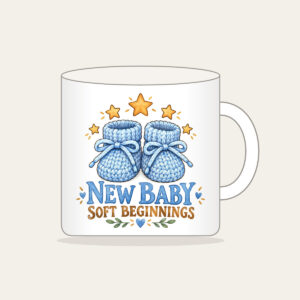 NEW BABY SOFT BEGINNINGS Mug in white