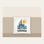 BROTHER BUILDS TOMORROW Pillow in white