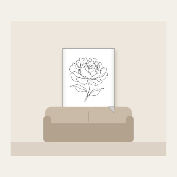 Product image Peony in One Line Fleece Blanket