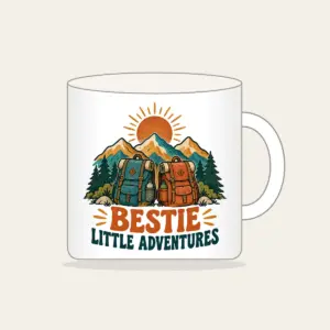 BESTIE LITTLE ADVENTURES Mug in white