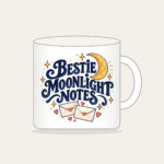BESTIE MOONLIGHT NOTES Mug in white