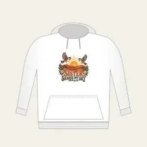 SISTER SHARES MY SKY Hoodie in white