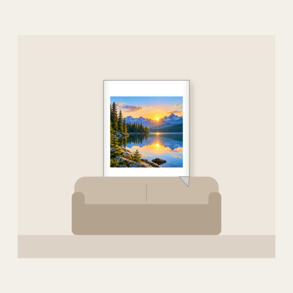 Product image Quiet Lake at Sunrise with Pines Fleece Blanket
