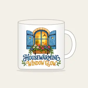 HOUSEWARMING WINDOW GLOW Mug in white
