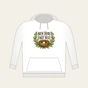 NEW BABY FIRST NEST Hoodie in white