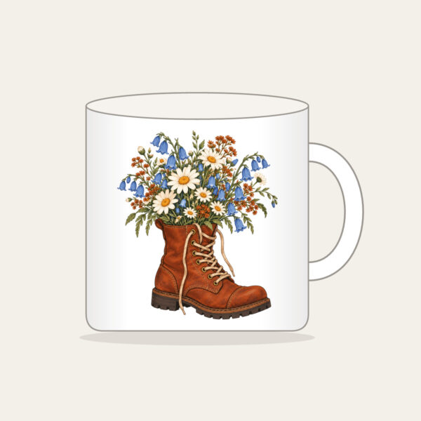 Product image Lace-Up Boot Overflowing with Daisies Mug