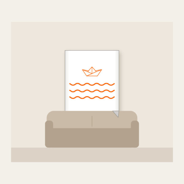 Product image Paper Boat on Ripples Fleece Blanket