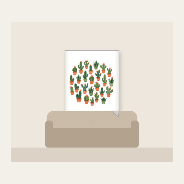 Product image Potted Cacti in Terracotta Fleece Blanket