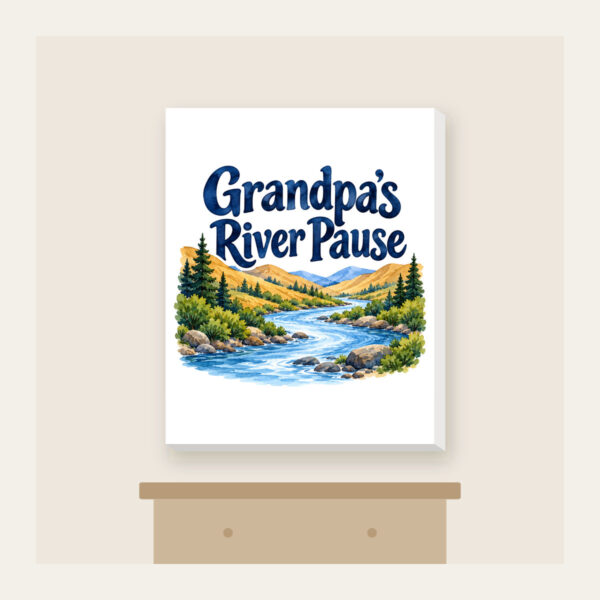 Product image Grandpa's River Pause Canvas Print