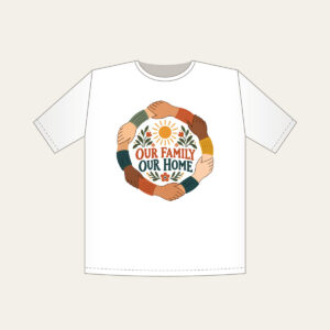 Our Family Our Home T-Shirt in white