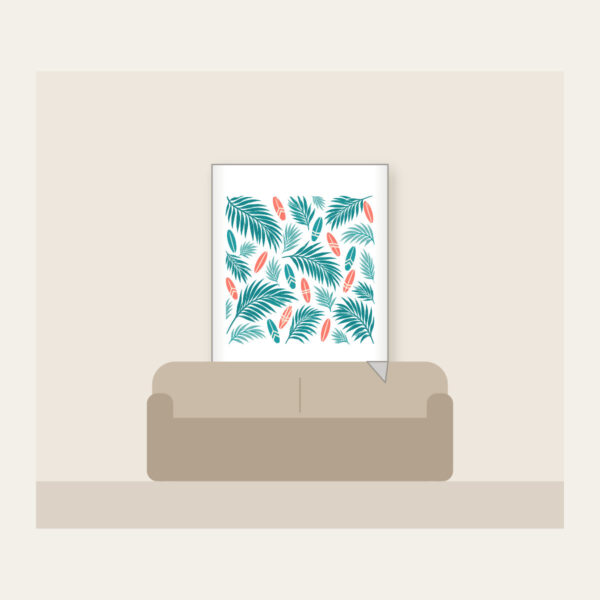 Product image Palm Shadows and Tiny Surfboards Fleece Blanket