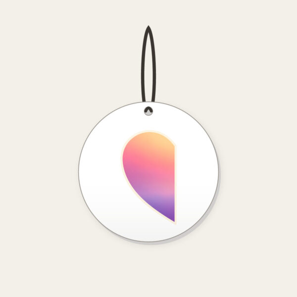 Product image Dawn Gradient Half Heart Ceramic Ornament