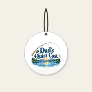 Dad's Quiet Cast Ceramic Ornament in white