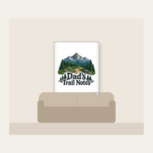 Dad's Trail Notes Fleece Blanket in white